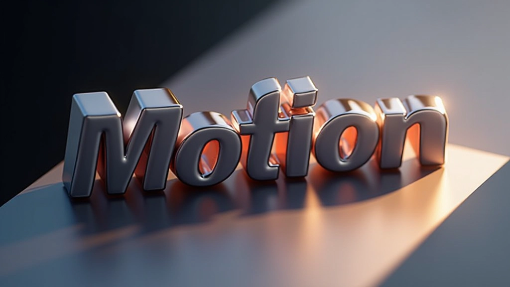 Testo 3D con illuminazione professionale, riflessi metallici, ombre ben definite
