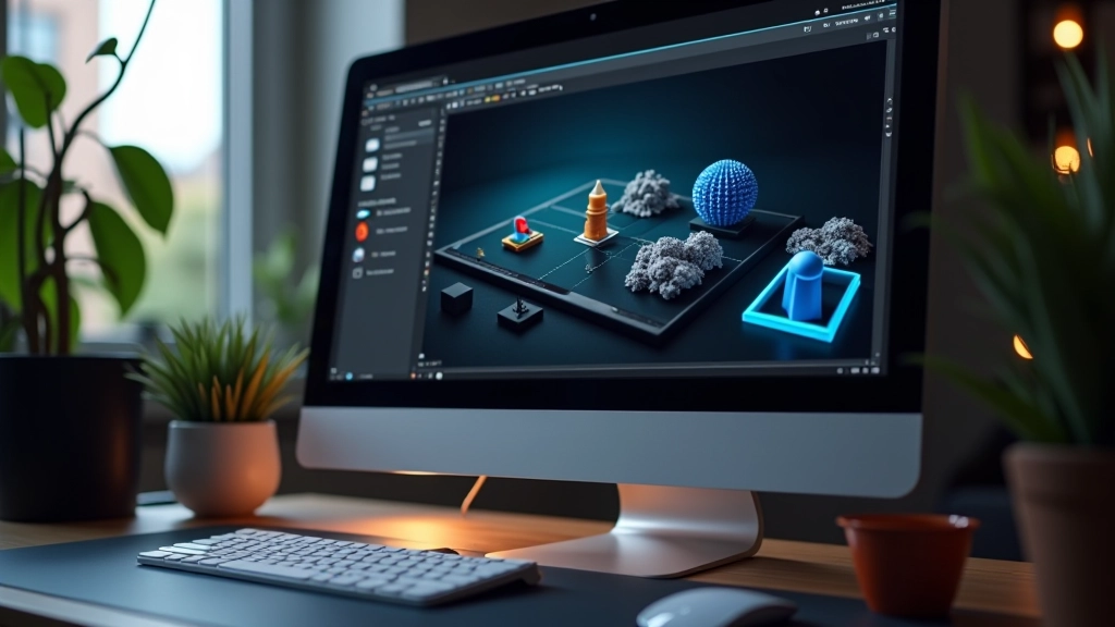 Schermo di Cinema 4D con oggetti 3D e interfaccia del software