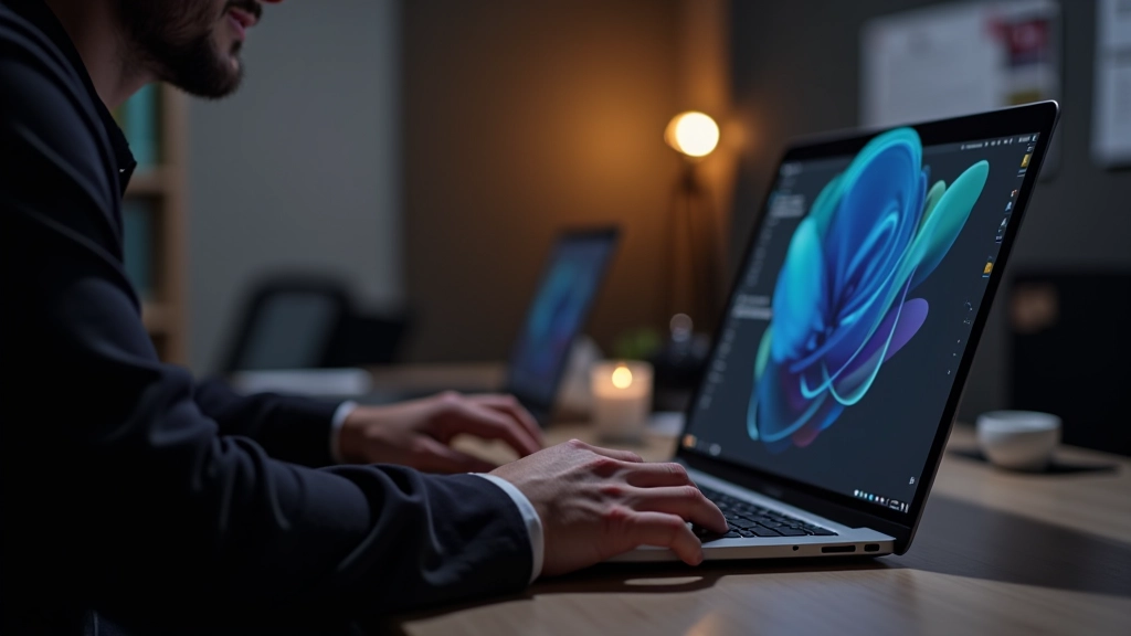 Designer che lavora alla creazione di grafica 3D su computer professionale